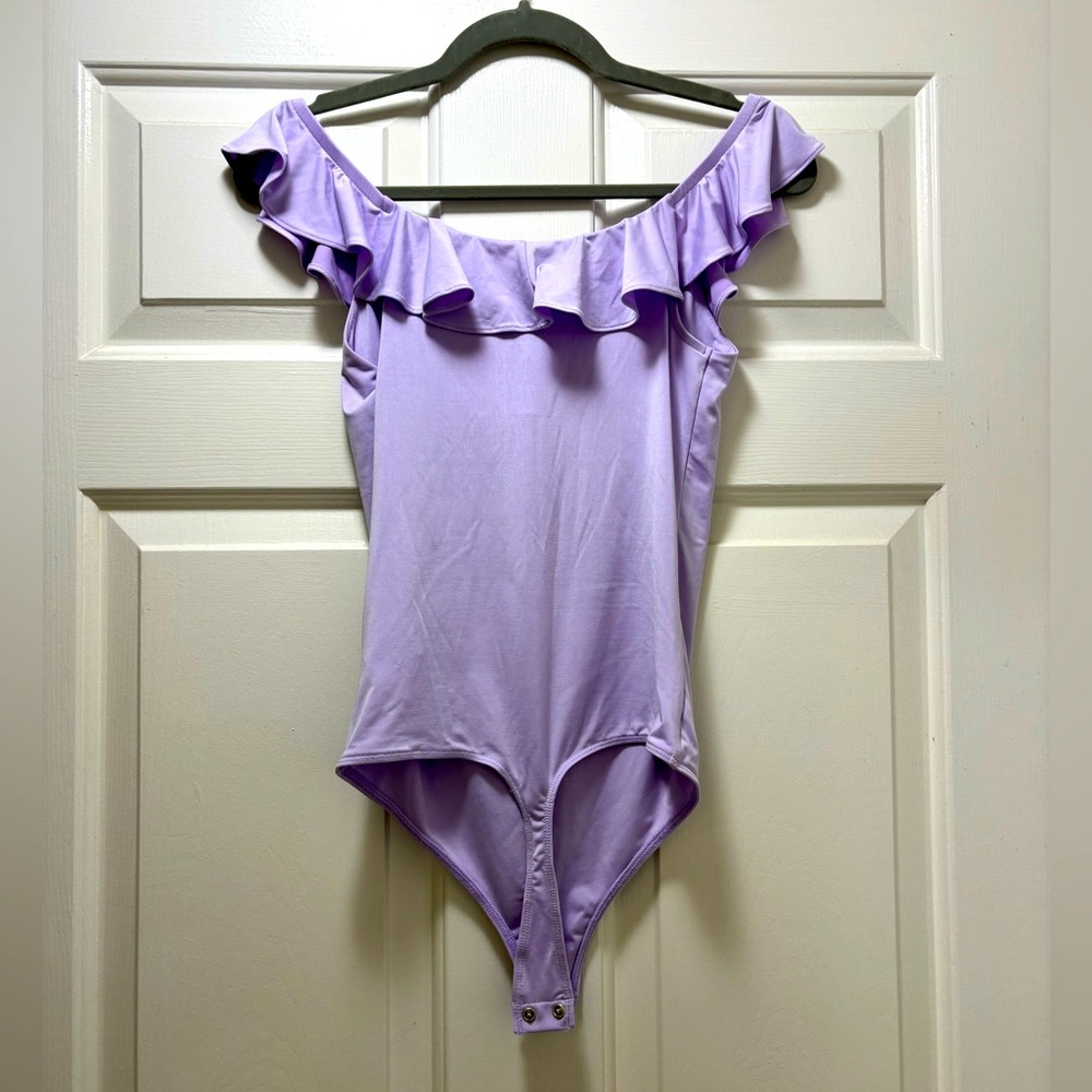 Lavender Ruffle Bodysuit - Picture 2 of 2